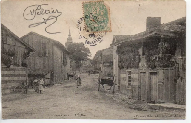 CHAUDEFONTAINE - Marne - CPA 51 - rue - église