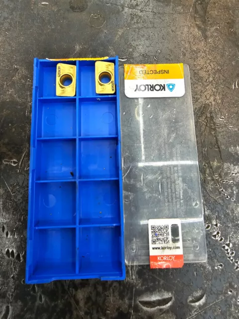 Qty 2 Korloy APXT 1604 APXT160416R-MM 0001709798 NCM325 grade carbide inserts