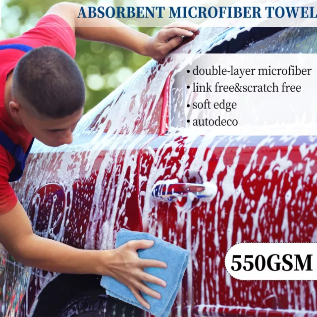 16 Pcs Cars Microfiber Towels Buffing Drying Wash Cleaning Towel Cloths Plush... 3