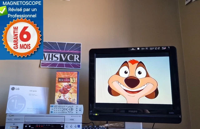 Magnétoscope LG VF68 VHS 6 Têtes PAL SECAM NTSC avec Télécommande