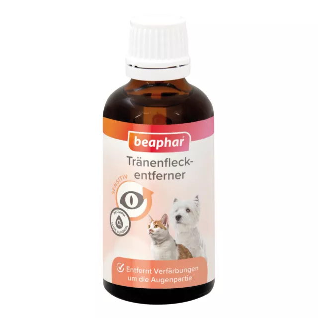 Beaphar Sensitiv Tränenfleckentferner 50 ml Tränen Entferner Hunde Katzen Pflege