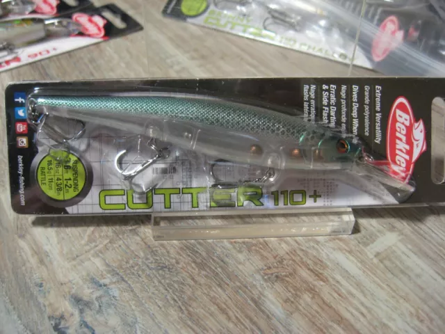 BERKLEY 4 3/8 Cutter 110+ Suspending Fishing Lure 9/16 Oz Green Mist  Rattles $16.11 - PicClick
