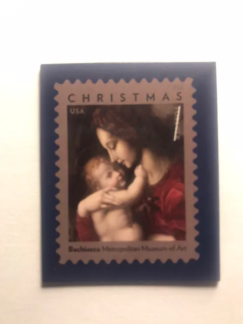 USPS Collector Stamp Magnet Christmas USA Bachlacca Metropolitan Museum Of Art