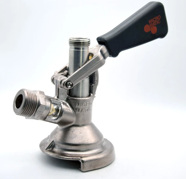 NEU! Zapfkopf von Micro Matic Typ A Keg Verschluss Flachfitting Flach 3/4" Bier