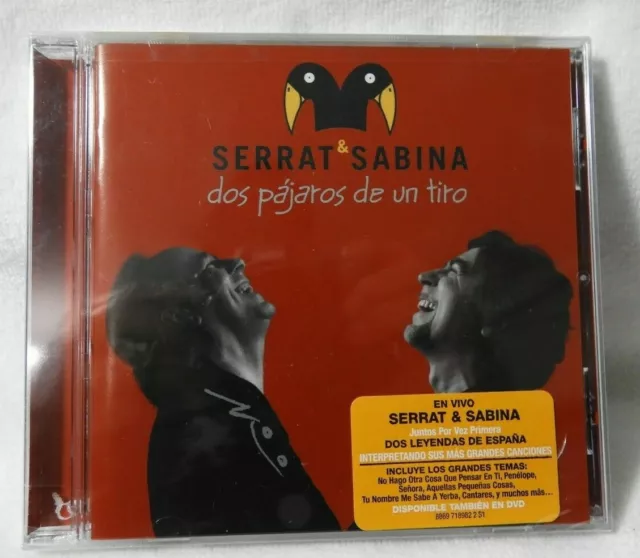 SERRAT & SABINA ""Dos Pájaros De Un Tiro"" (EN VIVO) 2007 (SONY) NUEVO/SELLADO