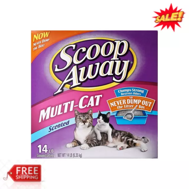 Scoop Away Extra Strength Multi-Cat Scented Litter, Clumping Cat Litter, 14lb