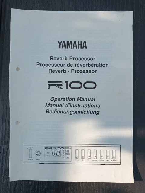 Yamaha R Reverb YAMAHA R100 REVERB OPERATION MANUAL (Original, 80s) £12.99 - PicClick UK