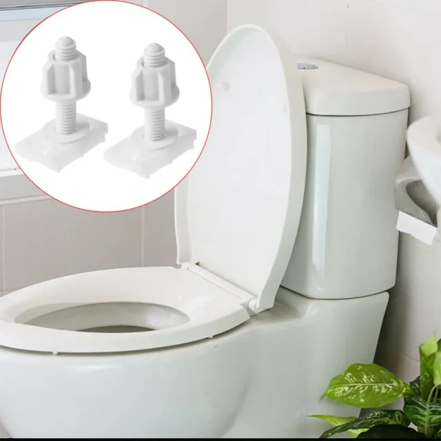 Kit di riparazione sedile WC facile da usare set completo di cerniere bianche bulloni e viti