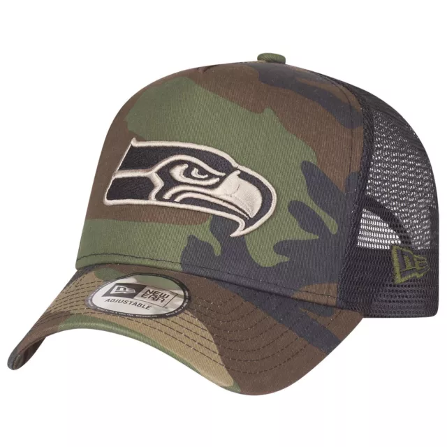 New Era Adjustable Trucker Cap - Seattle Seahawks wood camo