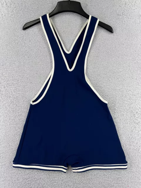 Gym Kin Shorts Womens Large Blue Singlet 100% Nylon Made USA Bib