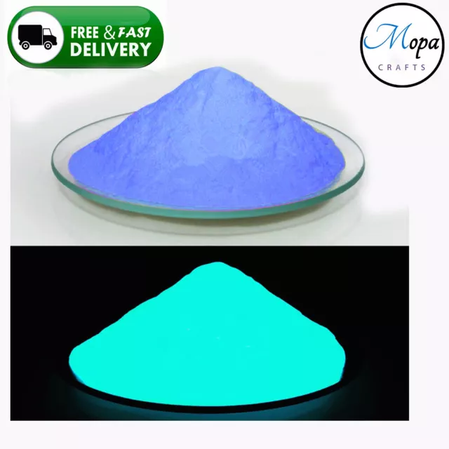 Blue Neon Glow in the Dark Pigment Powder for Paint,Nail,Art,Crafts,Acrylic