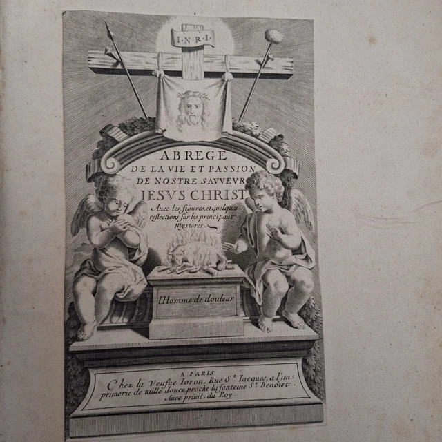 1663 SOLO TAVOLE. Abrégé de la vie est passion de nostre saveur Jesus ...