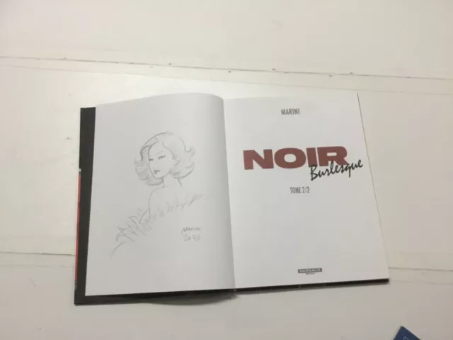 Dessin original dédicace de Marini sur Noir Burlesque T2  TL Momie Folie