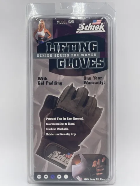 Schiek Sports Women's Model 520 Platinum Series Weight Lifting Gloves - Black