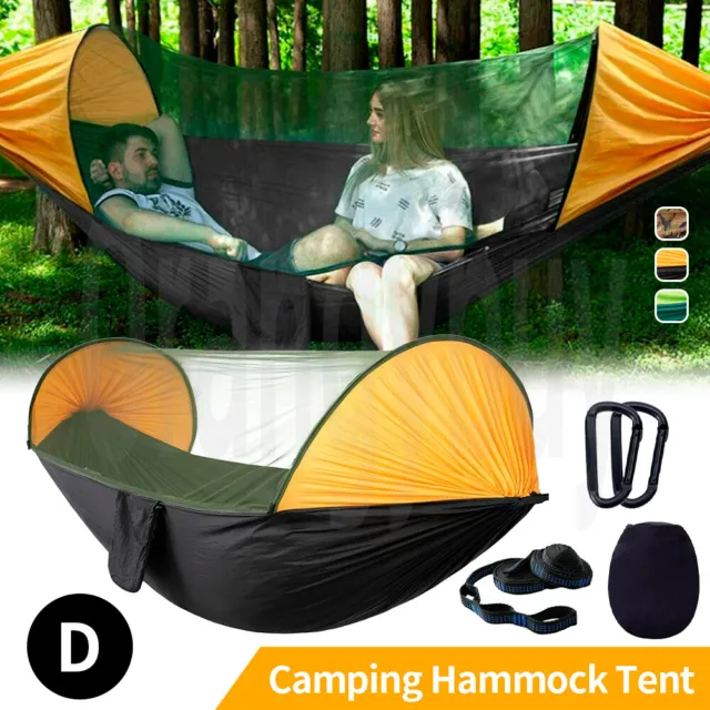 Double Camping Hammock Tent Outdoor Portable Anti-mosquito Hanging Bed Tent New