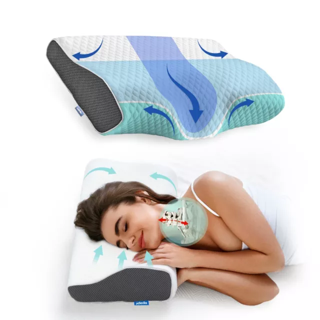 Derila Memory Foam Pillow. Neck Support Anti Snore Pillow | Extra Pillowcase
