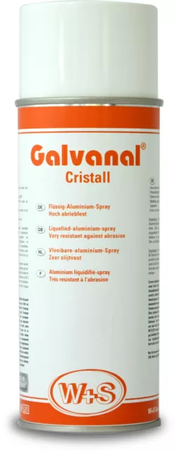 WS Galvanal Cristall Flüssig Aluminium Spray Hitzefest Silberglänzend Kratzfest