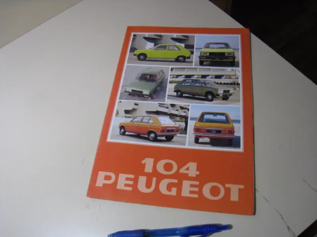 Peugeot 104 SL GL6 GL French Brochure 1978