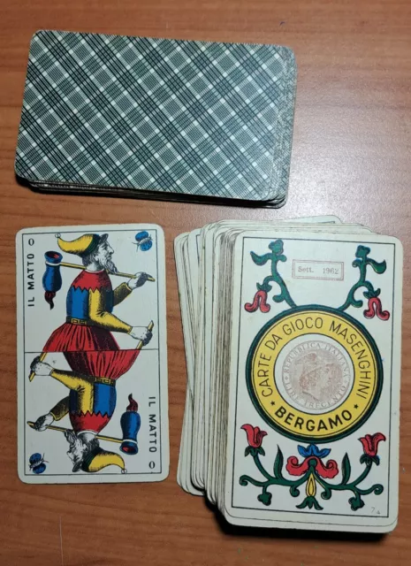 mazzo antichi Tarocchi piemontesi Masenghini anno  1962 , 78 carte, completo