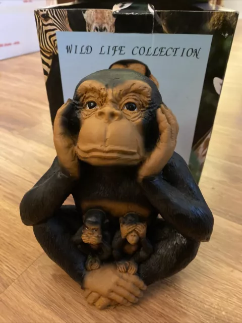 IAC International Monkey Figurine See No Evil Wildlife Collection
