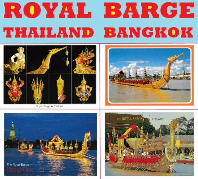 postcard THAILAND ROYAL BARGE boat SUPHANNAHONG BANGKOK treasure king royalty