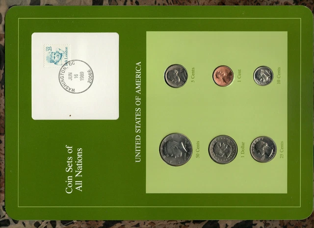 Coin Sets of All Nations United States 1979-1988 5,50 Cents 1988 UNC
