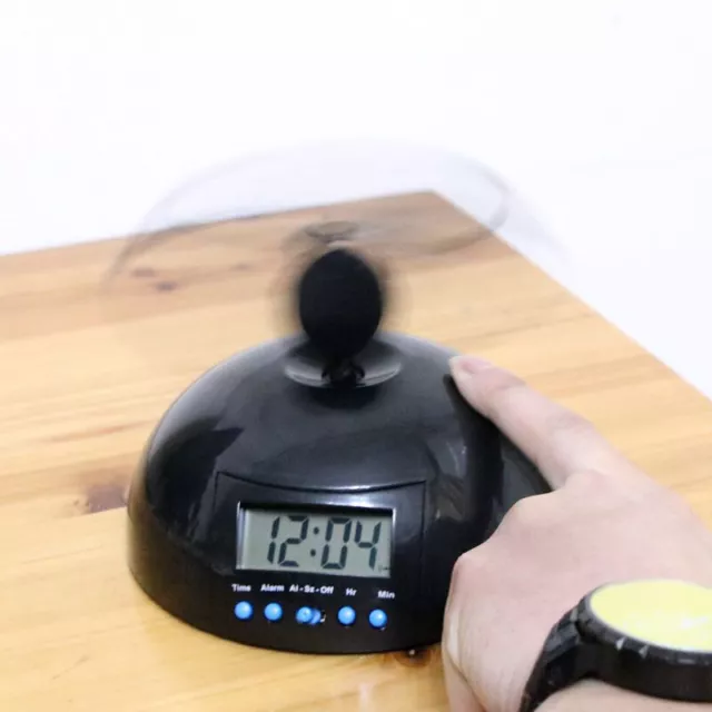 High Quality Ship Black ALARM CLOCK Loud Crazy Annoying FLYING Helicopter Gift