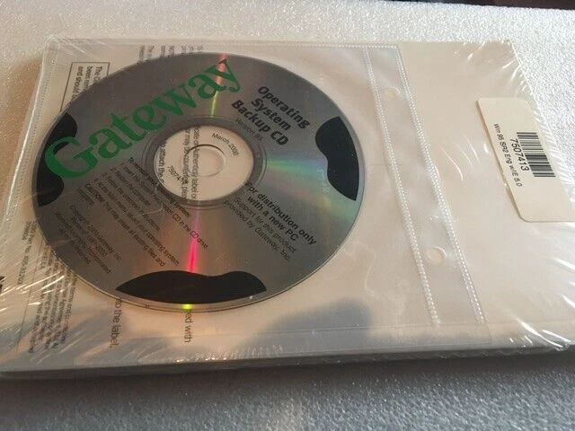 Gateway Operating System Backup CD ver 95 Win 95 SR2 Eng w/ IE 5.0 & AOL trial