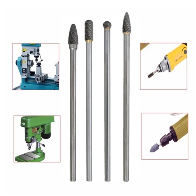 Double Cut 6mm Carbide Cutter Long Reach 150mm Length for CNC Engraving 2