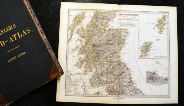 1872 Map of Great Britain Old 19th Century Victorian  ANTIQUE