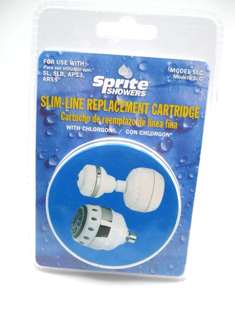 Cartucho de filtro de ducha de línea delgada de repuesto Sprite SLC - nuevo/sellado