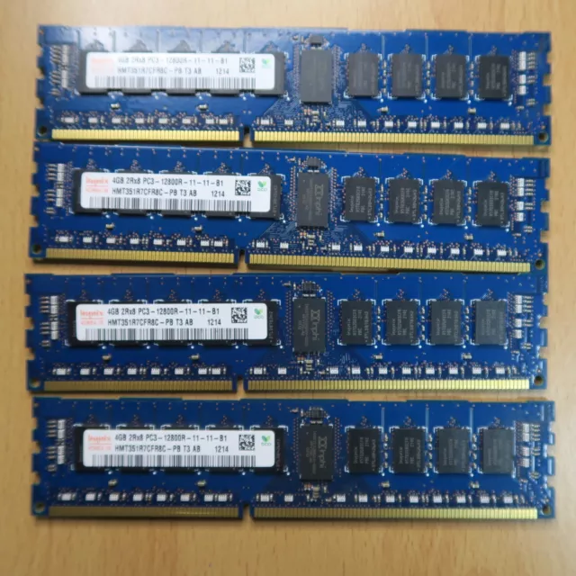 4GB (4x4GB) SK Hynix REGISTERED ECC DDR3 memory ram, HMT351R7CFR8C-PB, 12800R