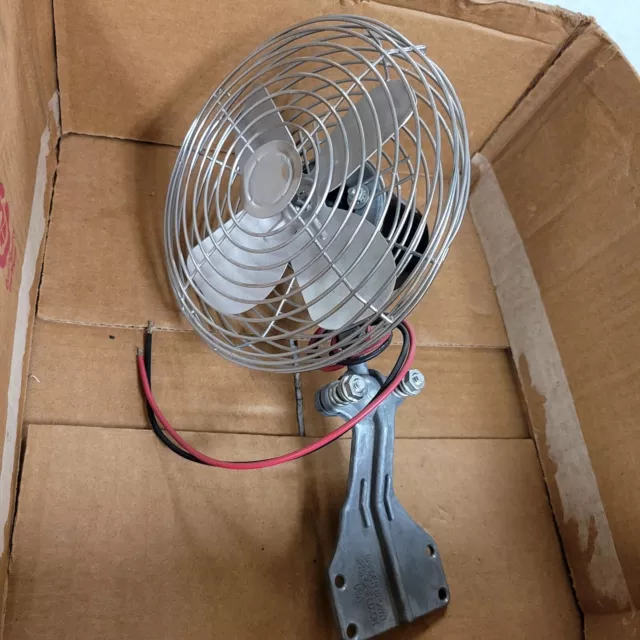 12V 0900 052 000 Baader Brown 2 Speed Metal Fan Flat Base Mount NOT TESTED
