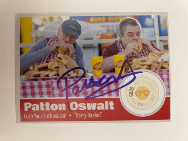 PATTON OSWALT autograph CURB YOUR ENTHUSIASM Larry David signed custom card