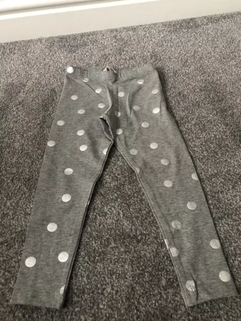 Brand New girls Grey Spotty leggings Age 3 Years