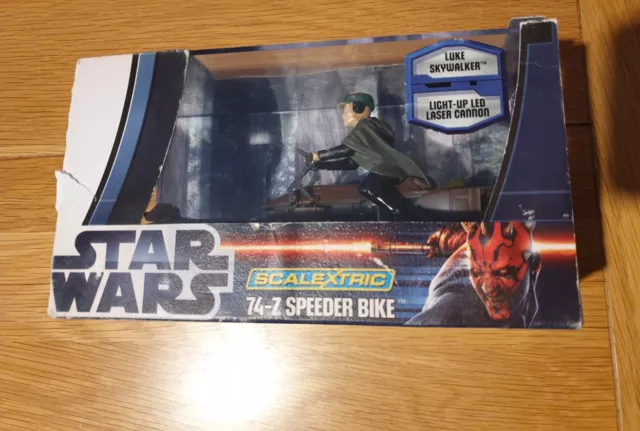 Star Wars Scalextric Luke Skywalker 74-Z Speeder Bike BNIB