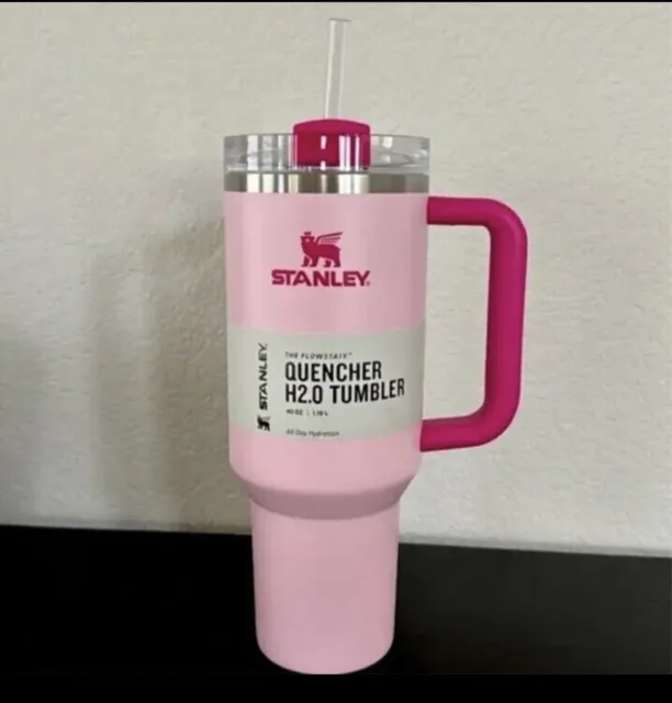 Hot Pink Stanley Quencher Tumblers H2.0 40oz Stainless Steel Cups With  Silicone Handle Lid And Straw 2nd Generation Car Mugs Keep Drinking Cold  Water Bottles From Allanhu, $3.93