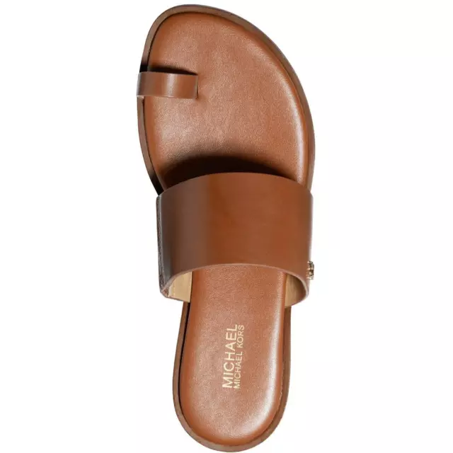 MICHAEL MICHAEL KORS Womens August Flat Brown Flat Sandals Shoes 7.5 7 ...