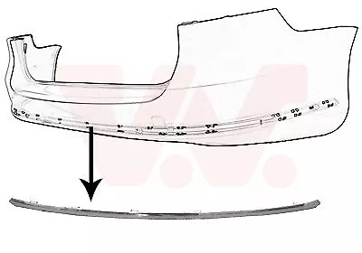 VAN WEZEL Blende Stoßstange Chrom Hinten für VW Passat B7