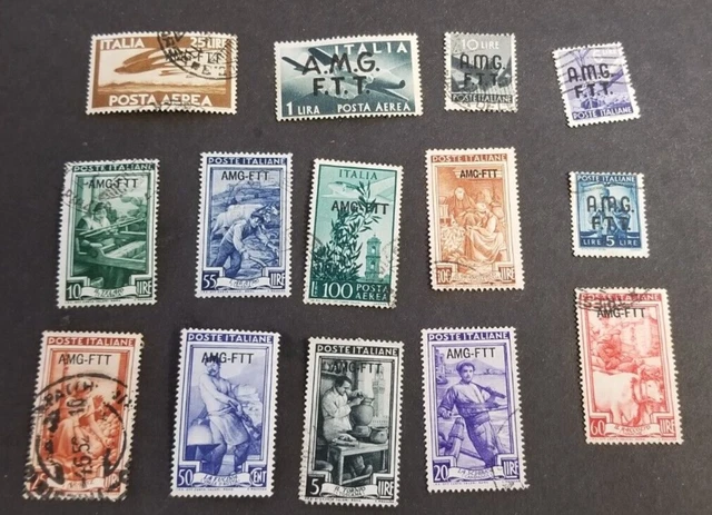 Italy, AMG-FTT, Trieste overprints, small lot of all different stamps