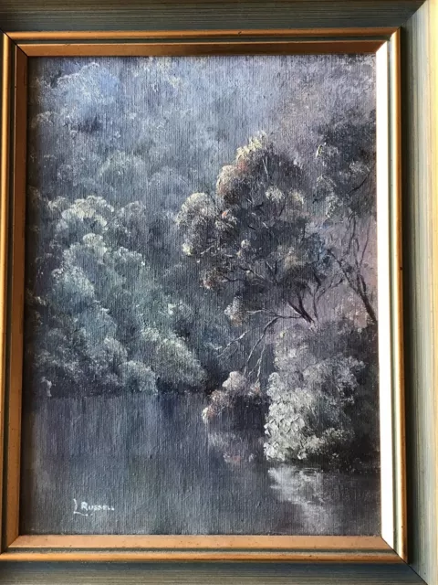 Oil Painting Of Upper Beaconsfield Yarrowee River Ballarat Victoria- Signed