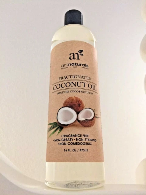 Aceite de coco fraccionado 16 oz hidratante natural puro orgánico antienvejecimiento vegano