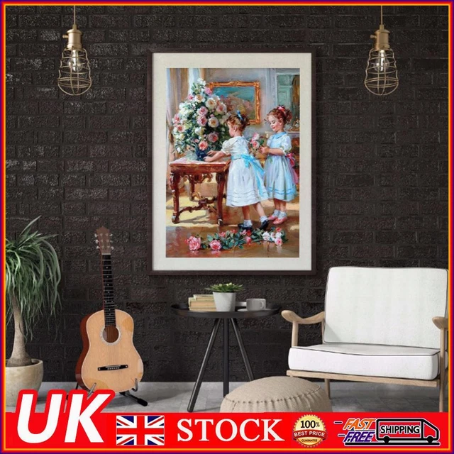 Two Sisters Oil Paint By Numbers Kit DIY Acrylic Painting on Canvas Frameless