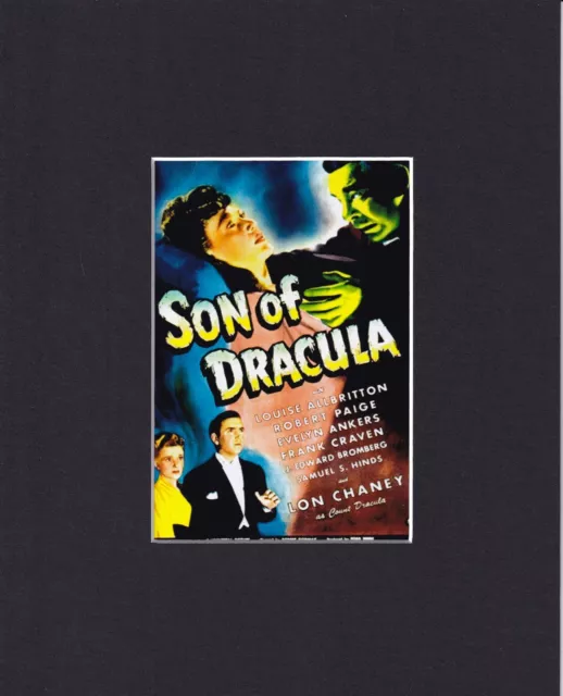 8X10" Matted Print Art Picture Classic Horror Film Movie: Son of Dracula, Chaney