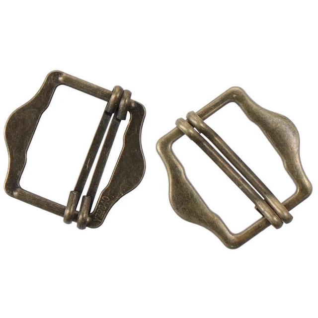 10pcs Metal Bronze Slider Buckle Bronze Release Buckle Rings  for Bag Clothes
