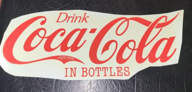 12" Red Drink Coca Cola "In Bottles" Water Transfer Decal