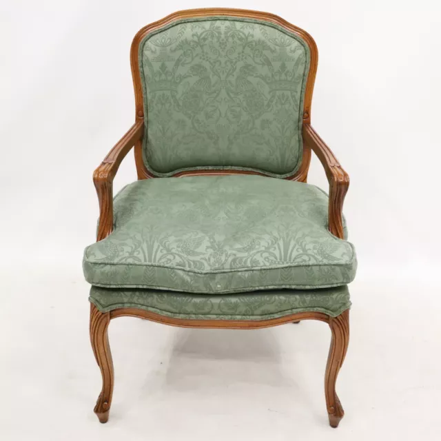 French Louis Philippe Style Armchair With Green Upholstery With FREE UK Delivery