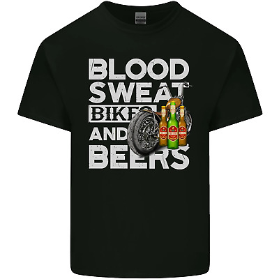 BLOOD Sweat BICI & MOTO Birra Divertente Da Uomo Cotone T-Shirt Tee Top