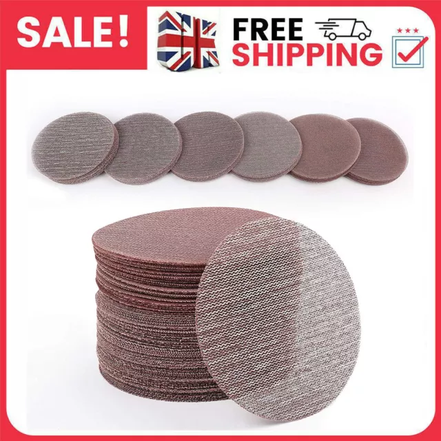 50PCS 150mm Mesh Sanding Discs 80-400 Grit, 6 Inch Hook and Loop Sanding Pads