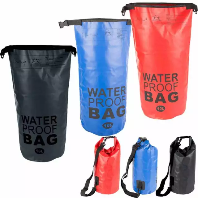 wasserdichte Tasche Seesack DryBag wasserfester Packsack 2l 10l 15l 20l oder 30l 3